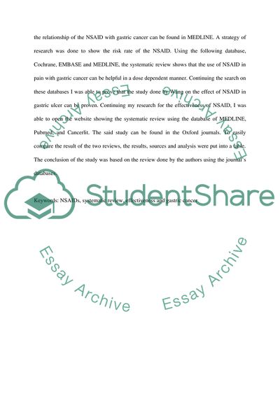 Effectiveness of Non-Steroidal Anti Inflammatory Drugs
