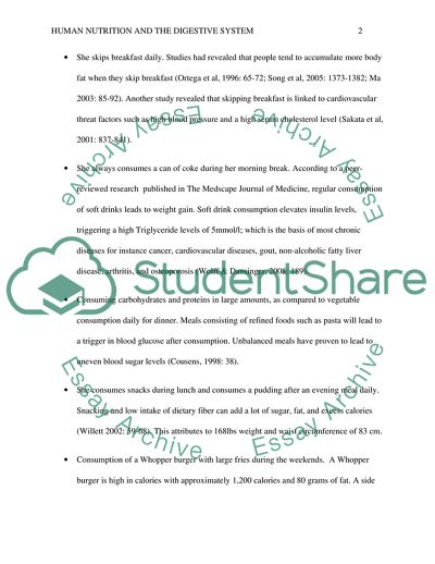 Human Nutrition and the Digestive System
