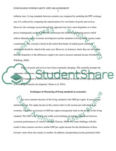 Purchasing Power Parity Measurement