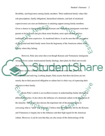 Reaction to Karen Pykes Article