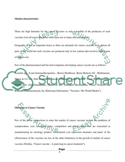 Obstacles to Cancer Vaccine
