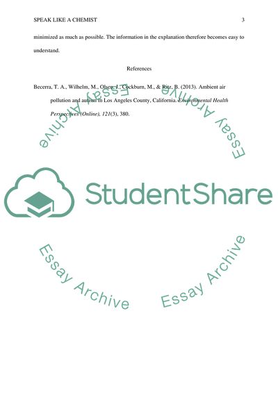 Speak Like a Chemist