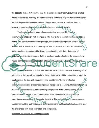 Reflection on Teaching Profession