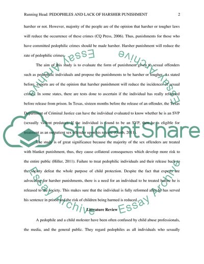 Pedophiles and Lack of Harsher Punishment