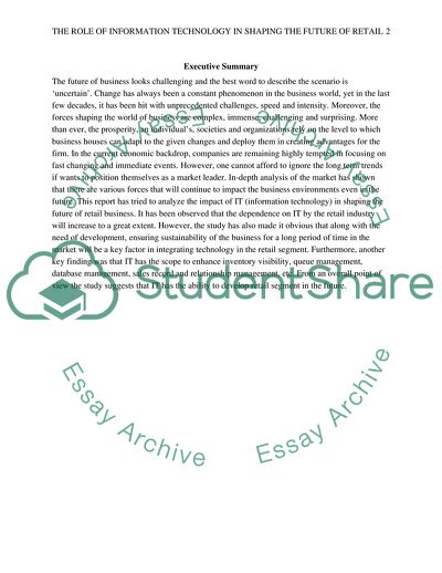 The Role of Information Technology in Shaping the Future of Retail