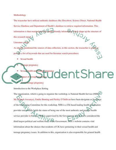 Teenage Pregnancy and Sexual Health