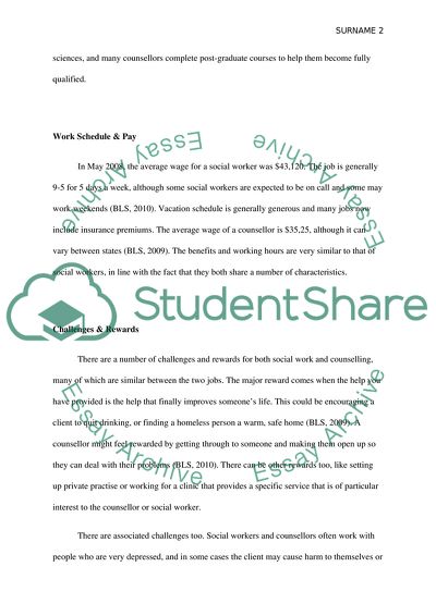 Social work and Counseling