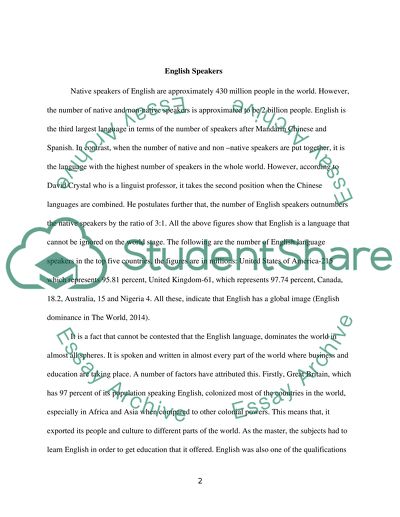 Native Speakers of English