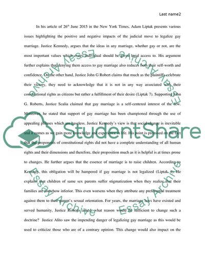 Gay Marriages And National Right