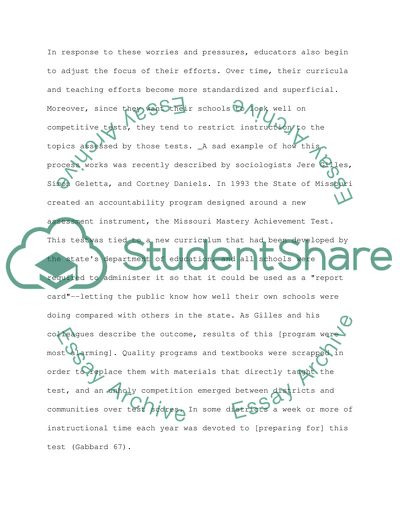 Why FCAT Should Not Determine the Funding a Public School Receives