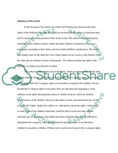 Ensuring Children Rights to Education