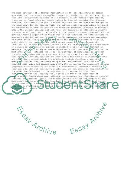 Private Sector and Public Sector Organizations, the Notion of Homo Economicus