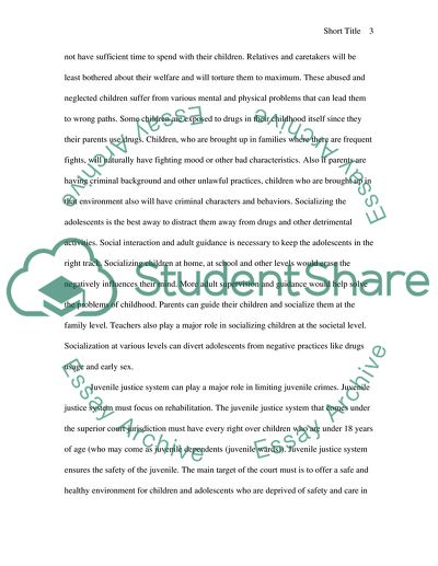 Juvenile Delinquency and Intervention to Stop Recidivism