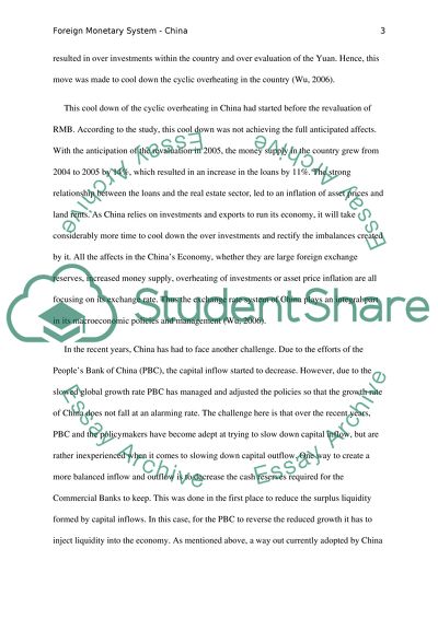 Foreign Monetary System