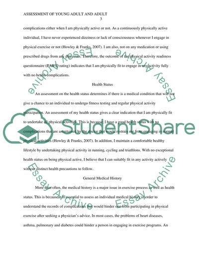Assessment of Young Adults and Adults