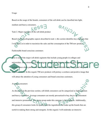 Major Segments of the Soft Drink Product