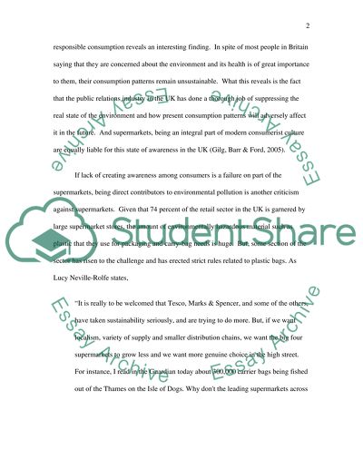 Social Responsibility in UK Supermarkets