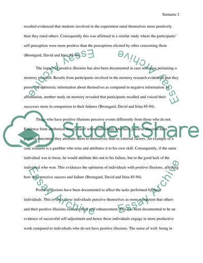 Categories of Positive Illusions