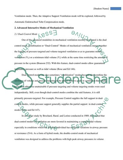 Advanced Interactive Modes of Mechanical Ventilation