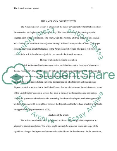 The American Court System