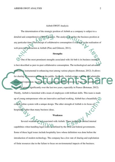 Airbnb SWOT Analysis