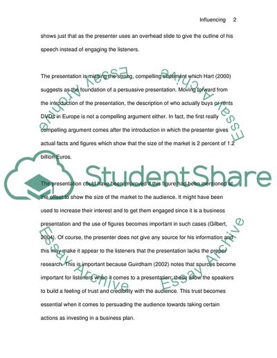 Analysis of the Presentation of Educational DVDs