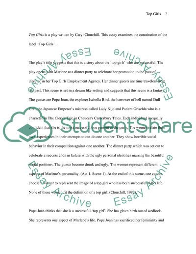 The Play Top Girls by Caryl Churchill