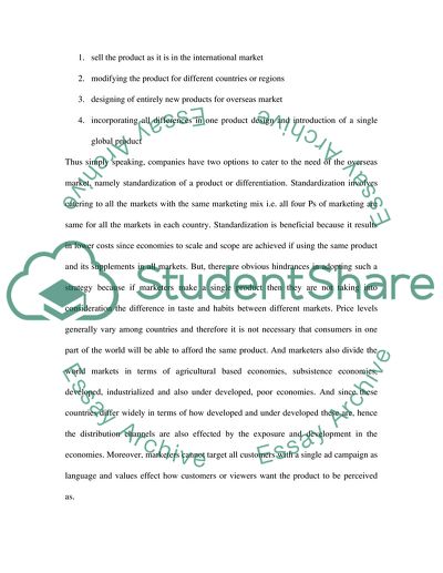 International Marketing Theories