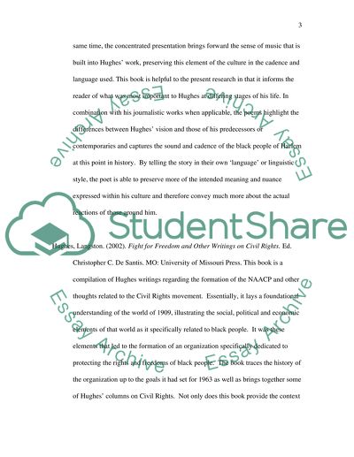Analysis of Artilesabout Langston Hughes