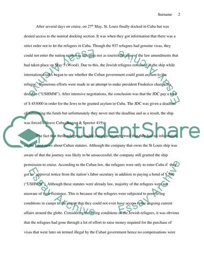 Story of the Ship Saint Louis