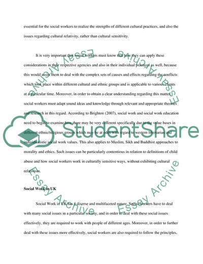 Understanding of Race and Ethnicity of Social Workers in Britain