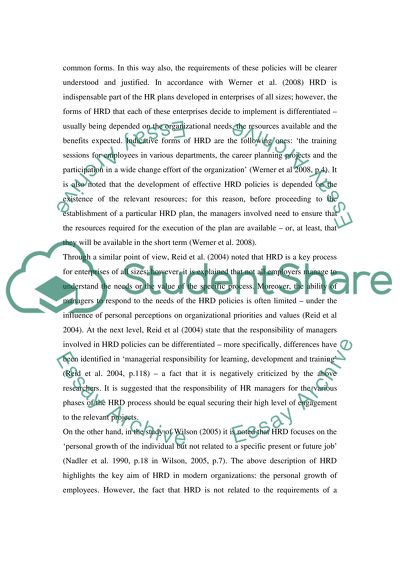Assessing HRD need is important in developing strategic HRD process