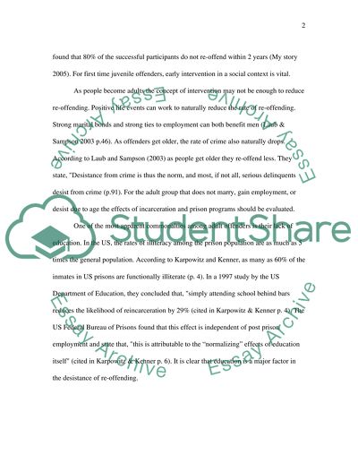 Desistance from crime