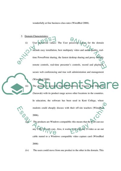 Product and Domain Analysis Model