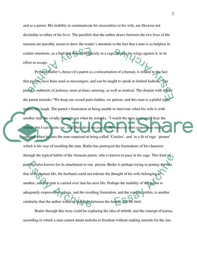 Analyze jealous husband returns in form of parrot