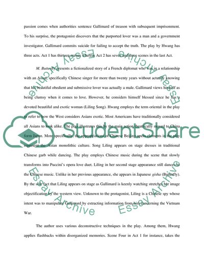 The Production of M. Butterfly and the Reflection of Culture