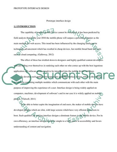 Prototype Interface Design - Usability Engineering