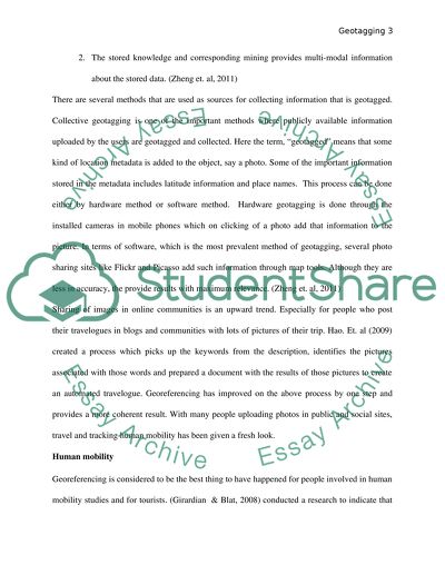 Studying Human Mobility through Photograph Geo-Tagging