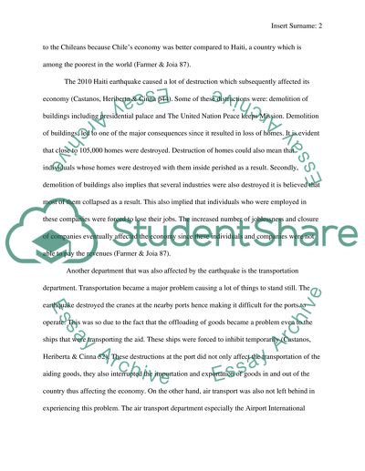 Comparison between Chile- Haiti Earthquakes