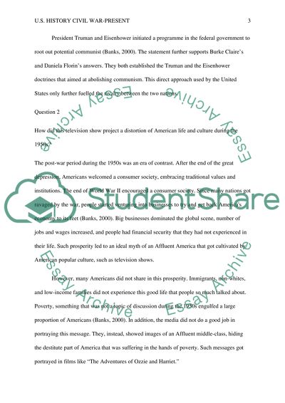 U.S. History Civil War-Present