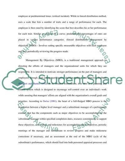 Appraising The Performance Of An Organizations Employees