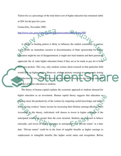 Has the introduction of tuition fees reduced the demand for higher education