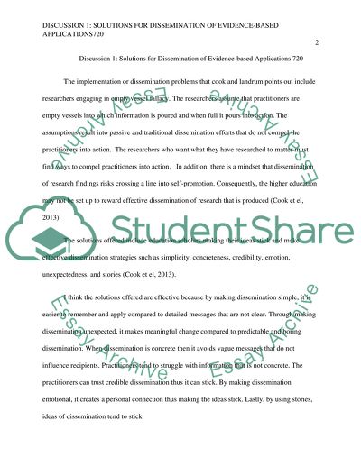 Solutions for Dissemination Problems