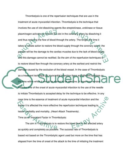 Factors That Delay Thrombolysis Being Given in Acute Myocardial Infarction