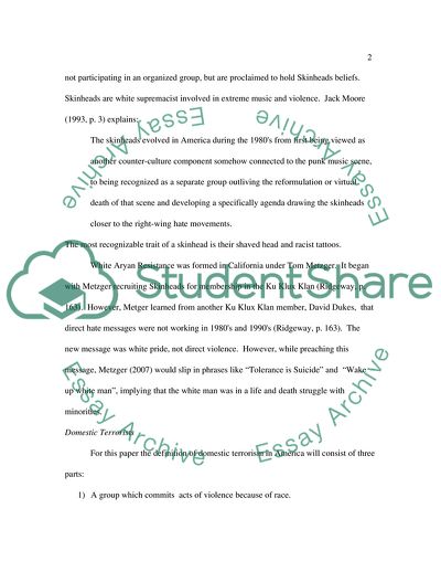 Neo-Nazis, Skinheads, and the White Aryan Resistance