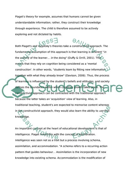 Cognitive Development