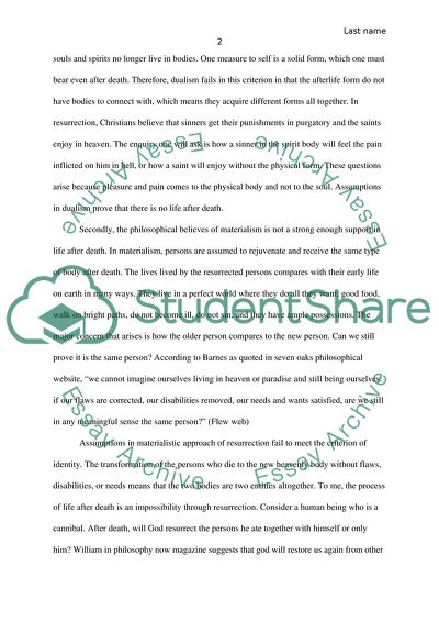 Philosophy of Life After Death