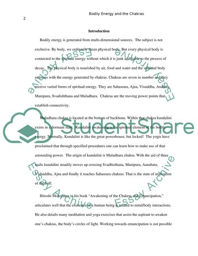 Bodily Energy and the Chakras