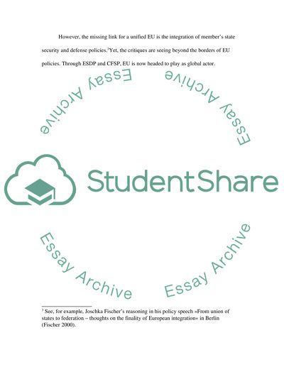 Foreign Security Policy