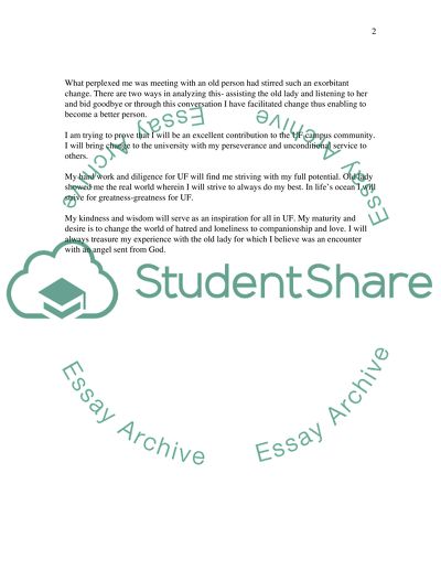 A Meaningful Experience in the Life